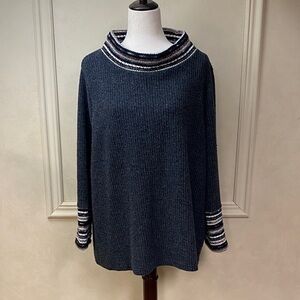 Trisha Tyler 11580 Sweater With Rib Knit Details